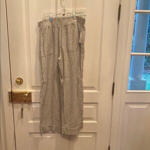 Gray Striped Women's Pants